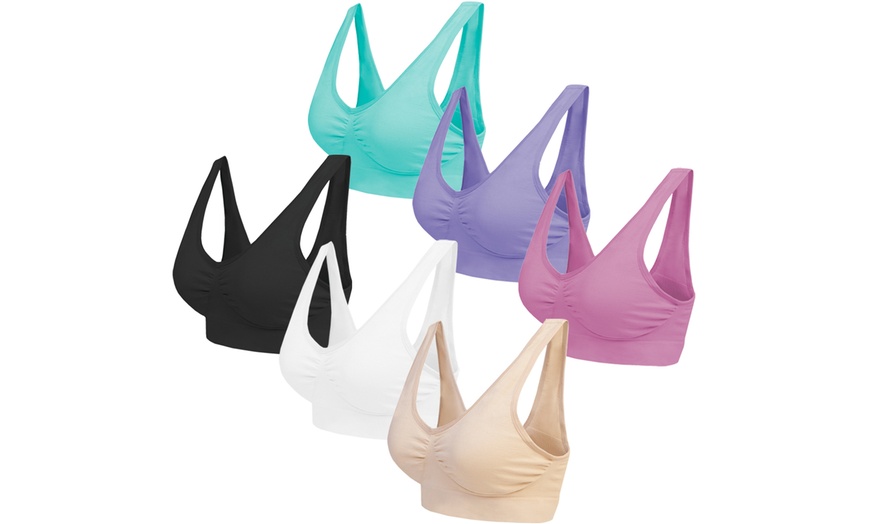 Image 3: 3-, 6- or 9-Pack Blu Apparel Seamless Comfort Bras