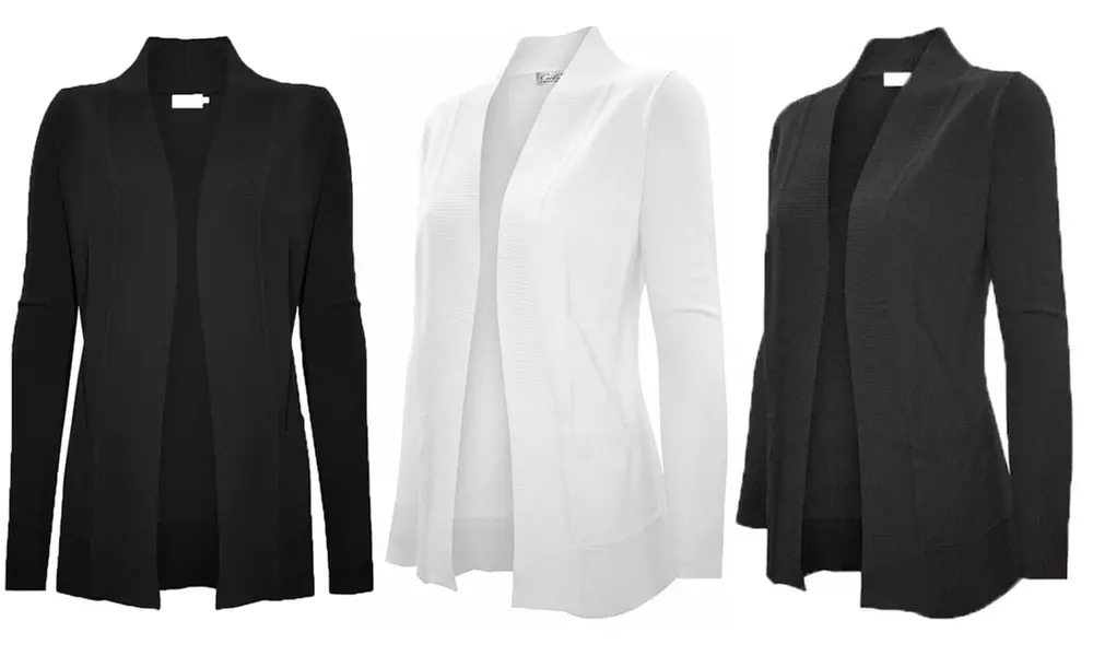 Women's Open-Front Long-Sleeve Cardigan (2-Pack). Plus Sizes Available. - Primary Image