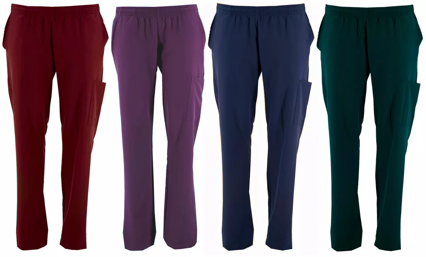 Green Town Women's 4-Way Stretch Scrub Pants. Plus Sizes Available - Primary Image