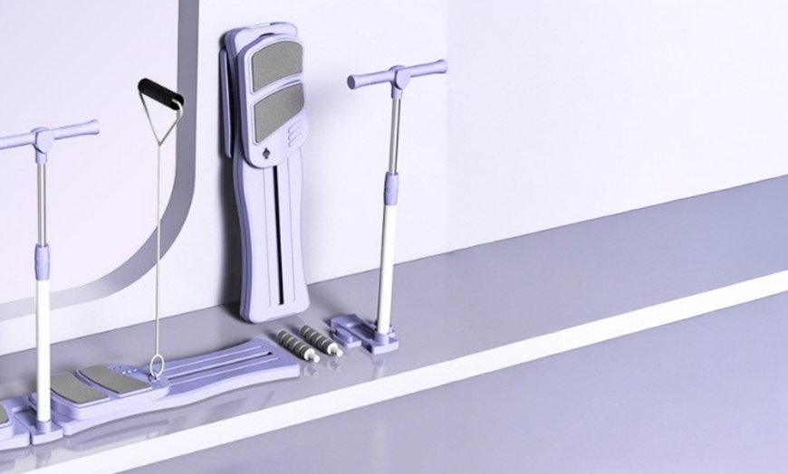 Image 4: 4-in-1 Pilates Board, Compact and Versatile with Resistance Bands