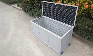 250L Garden Storage Box with Wheels