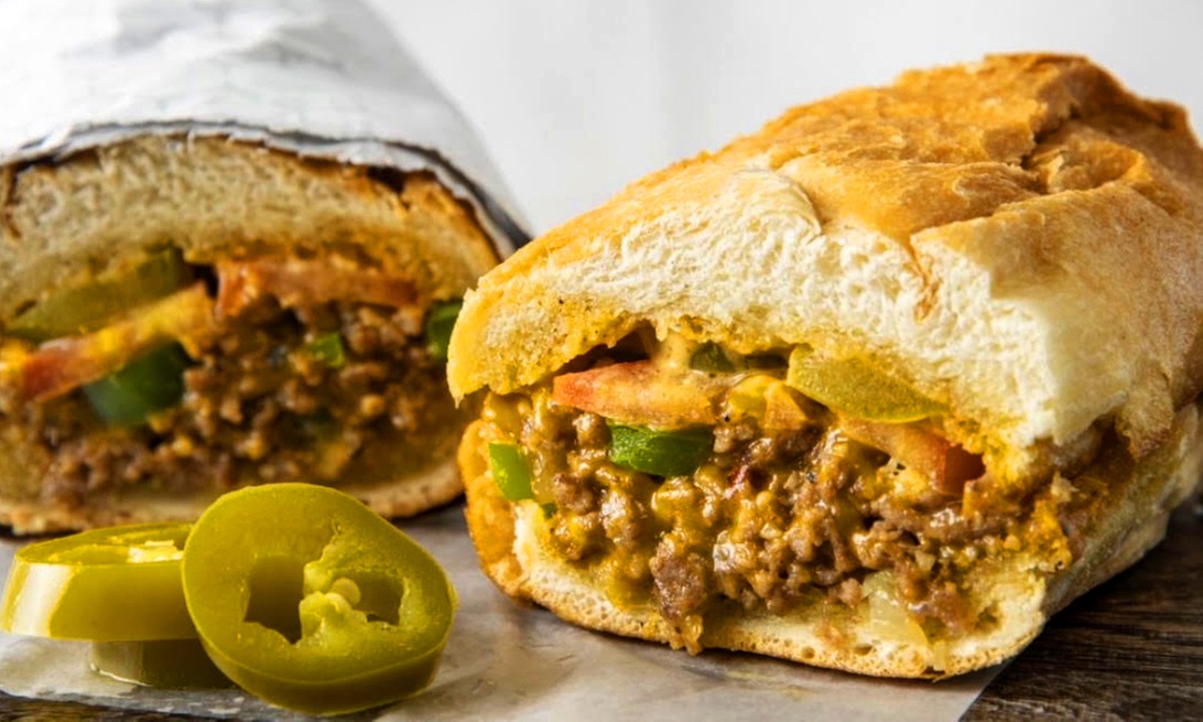 Enjoy a popout chopped cheese beef sandwich
