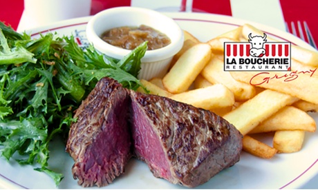 Pavé de cœur de Rumsteack et dessert au choix pour 2 ou 4 personnes dès 29,90 € au Restaurant La Boucherie Grigny