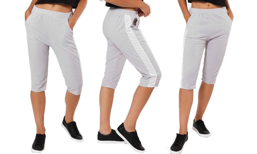 Image 4: Side Stripe Capri Bottoms