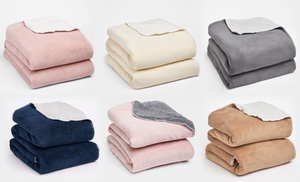 Plain Reversible Sherpa Throw 