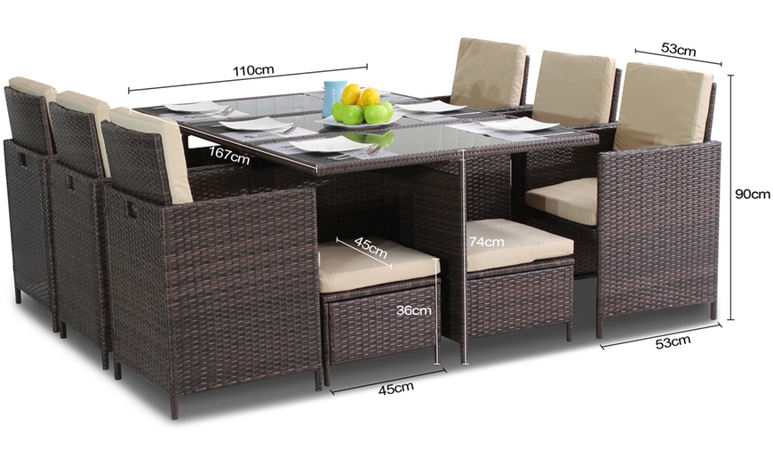 Image 10: Rattan-Effect Cube Sets, 2 Sizes