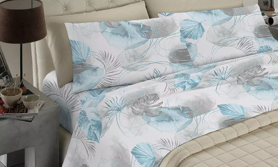 Completo Lenzuola No Stiro, Microfibra effetto Seta, Made in Italy