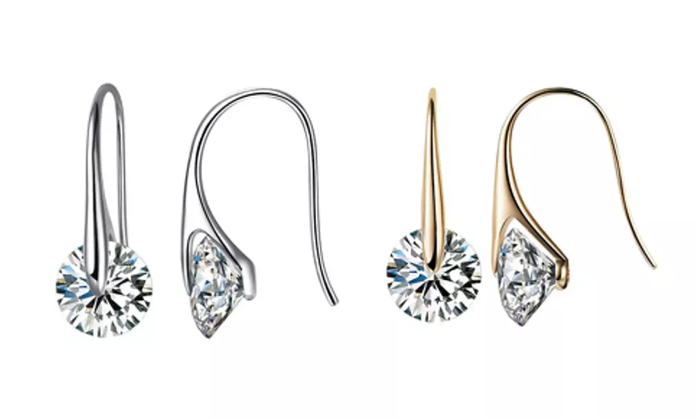 1x oder 2x edle Ohrringe, verziert mit Kristallen von Swarovski®, in Gold und/oder Silber - Primary Image