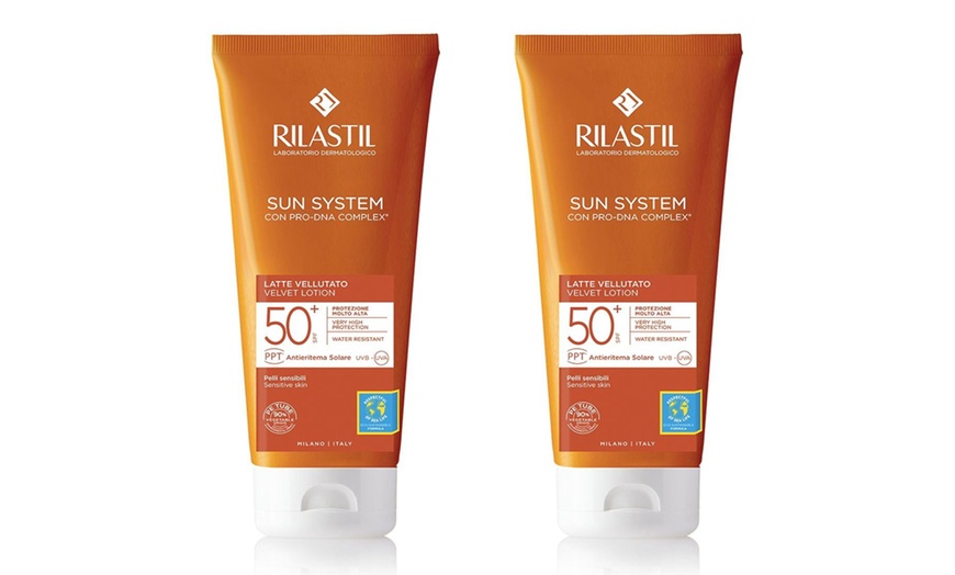 Image 11: Pack of Two Rilastil Sunscreens with Optional After-Sun Spray