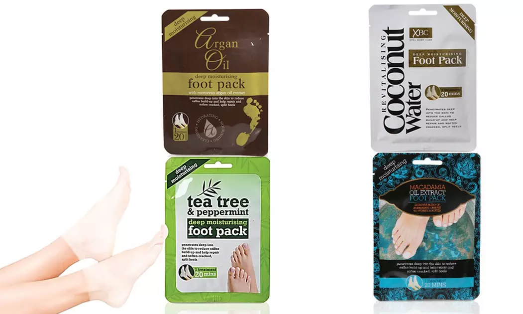 3 packs hydratants en profondeur pour les pieds à base d'huile d'arbre à thé, huile de coco, huile d'Argan et macadamia - Primary Image