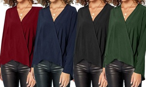 Cross Front Casual Blouse