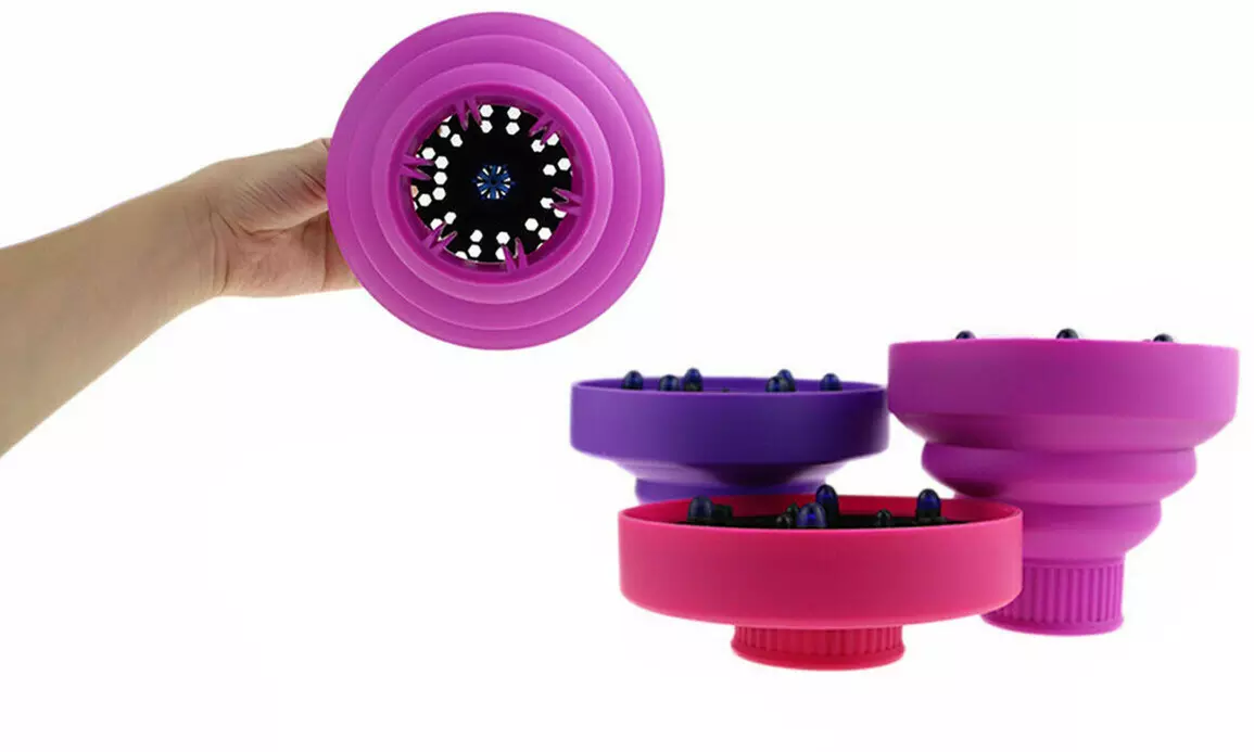 Diffuseur universel pliable en silicone pour sèche-cheveux, livraison offerte - Primary Image