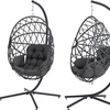 Image 3: Outdoor Hanging Egg Chair with Cushion