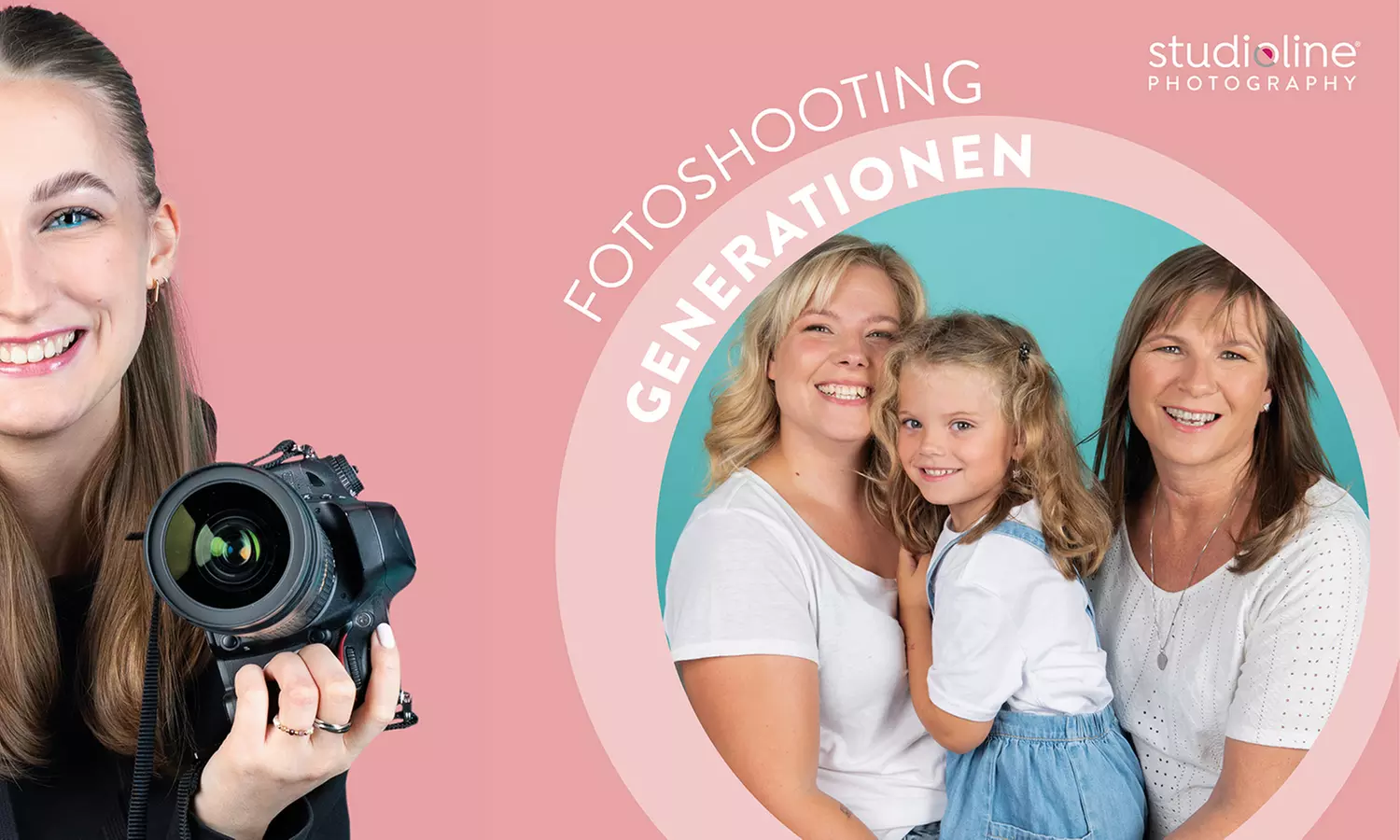 60 Min. studioline PHOTOGRAPHY Fotoshooting Erlebnis + Goldcard