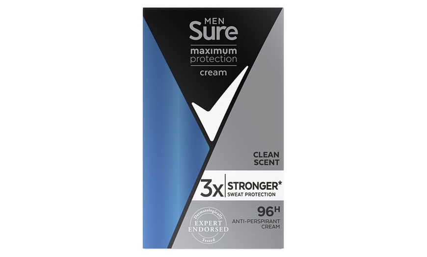 Image 4: Sure Men Maximum Protection Clean Scent Antiperspirant Deodorant Cream