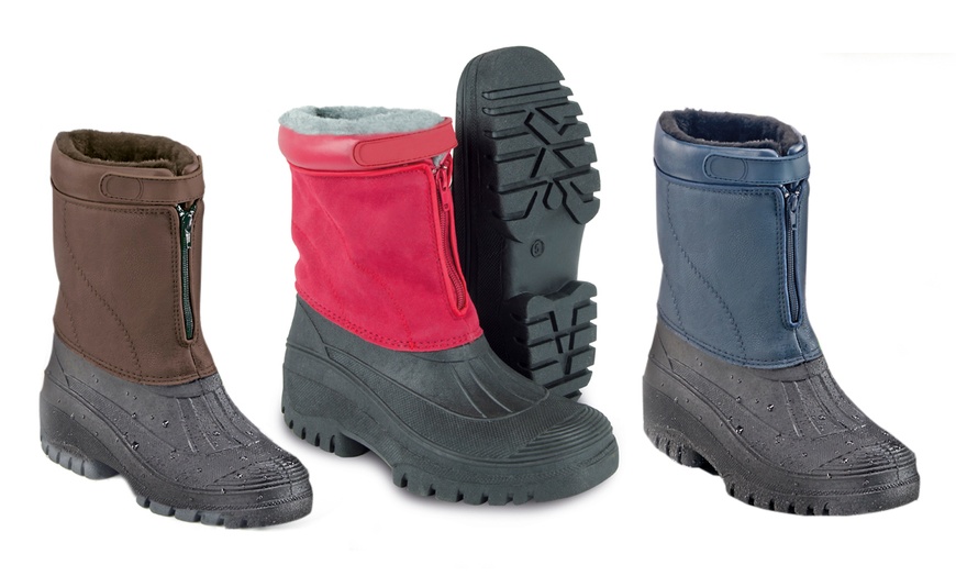 Image 7: Unisex Fleece-Lined Zip Boots