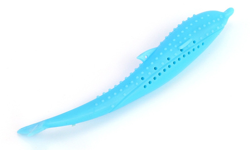 Image 6: Silicone Toothbrush Toy for Cats