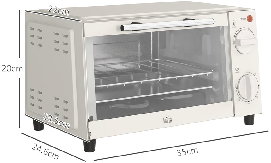 Image 5: HomCom Mini Oven, 9L Countertop Electric Grill