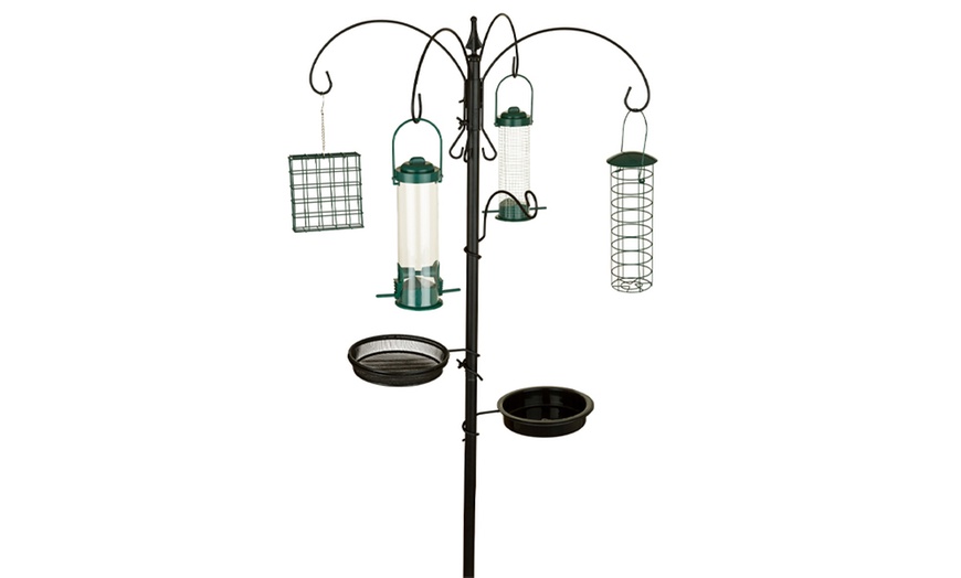 Image 2: Bird Feeding Station with Four Feeders