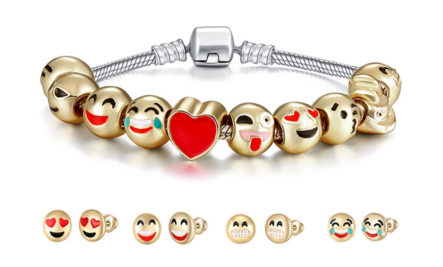 Image 2: One or Two Christmas-Themed Emoji-Charm Jewellery Advent Calendars