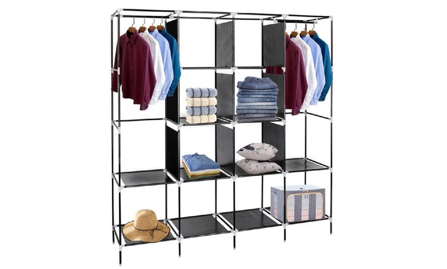 Image 4: 67″ Portable Wardrobe Storage Rack