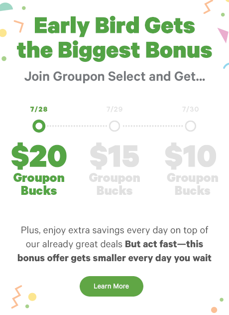 Tiered Groupon Bucks Back After Sign-Up