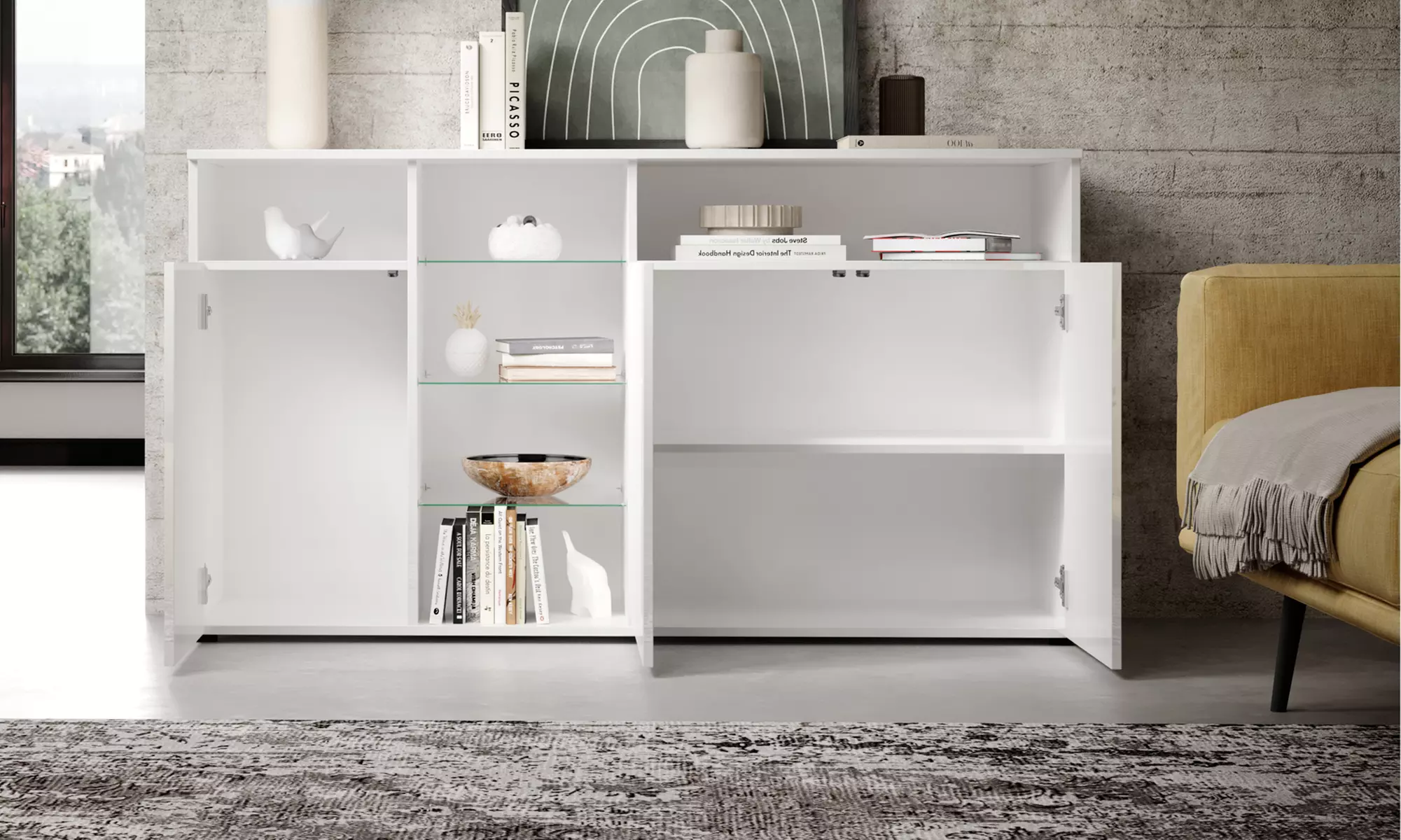 Buffet "Clark" avec éclairage LED