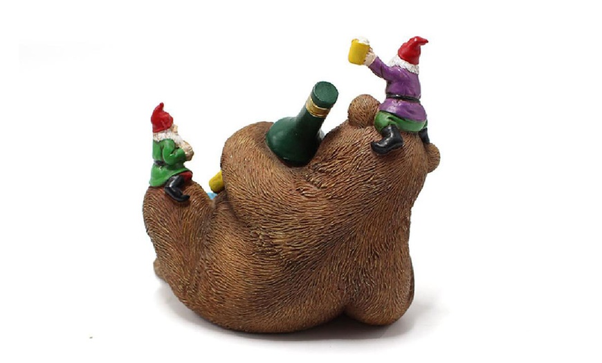 Image 5: Outdoor Garden Gnomes Drunk Bear