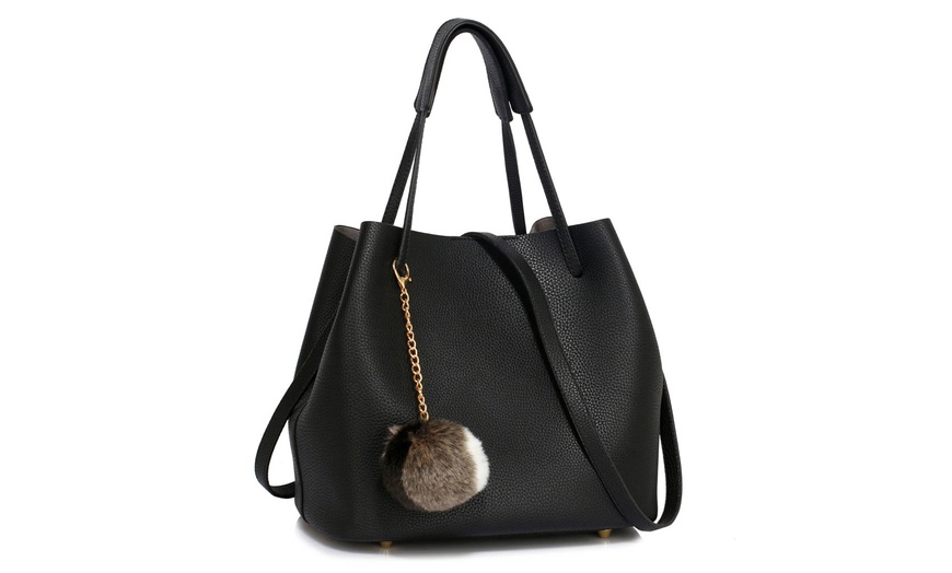 Image 7: Hobo Bag with Faux Fur Charm