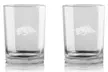 Duck House NCAA 12 Oz. Clear Rock Whiskey Glass Set (2-Pack) - Second Medium