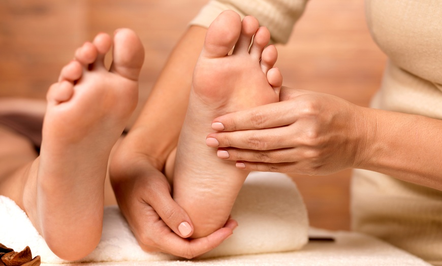 Image 1: 20, 30 or 40 Minute Feet Reflexology, Classic Pedicure & More