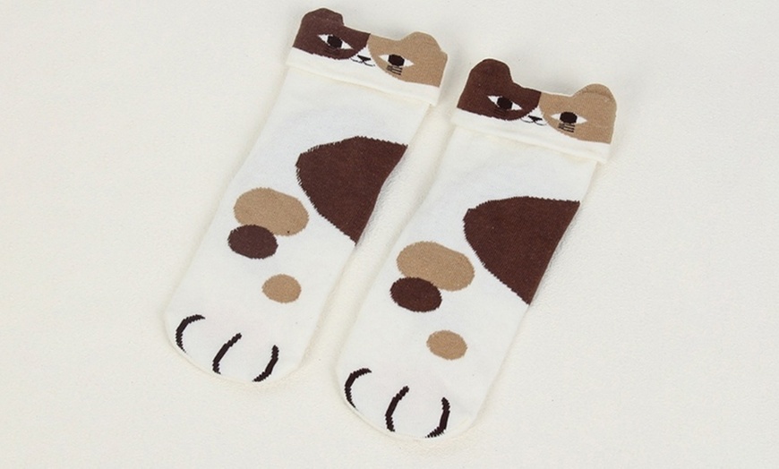 Image 5: Cartoon Cat Socks