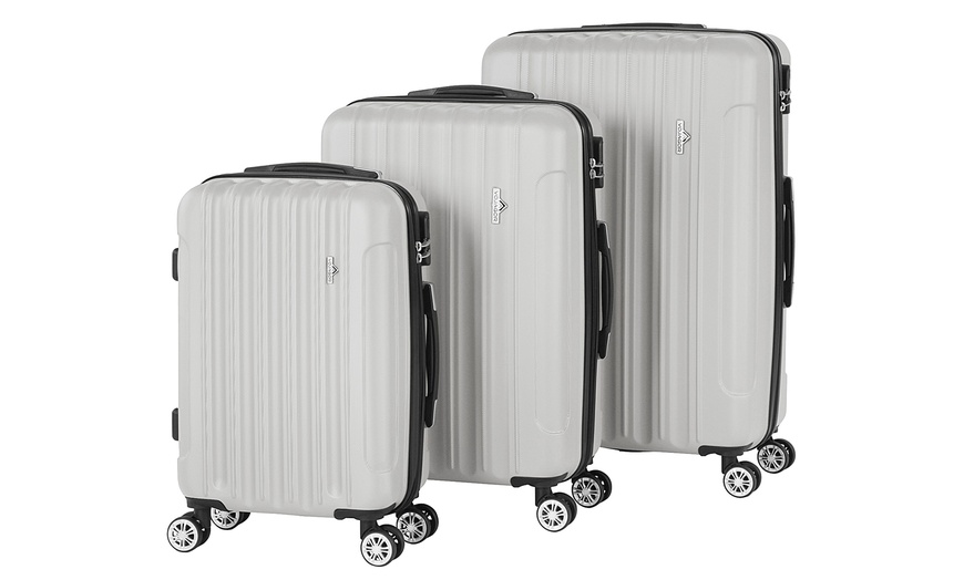 Image 33: 3-Piece Hard Shell Suitcase Set