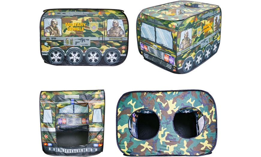 Image 3: Military Vehicle Army Foldable Play Tent