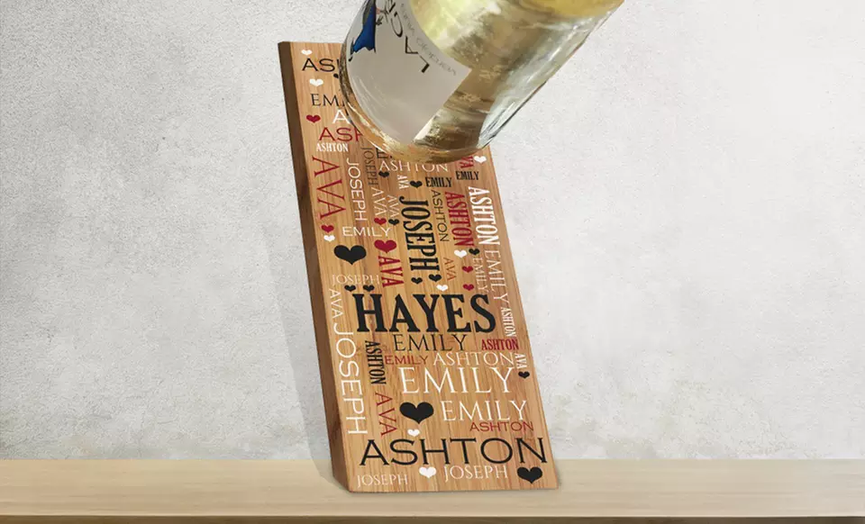 Personalized Wine Bottle Balancer with Name and Initial