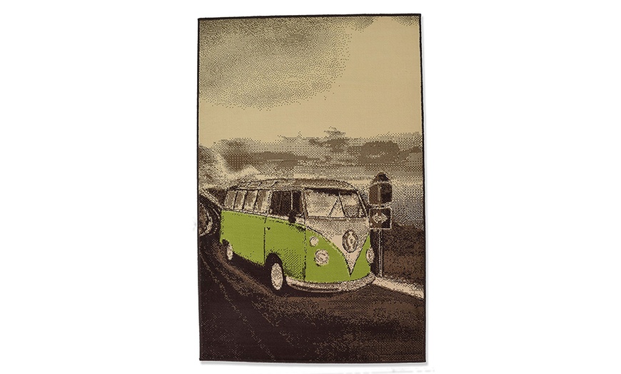 Image 2: Retro Camper van Rugs - 7 Colours
