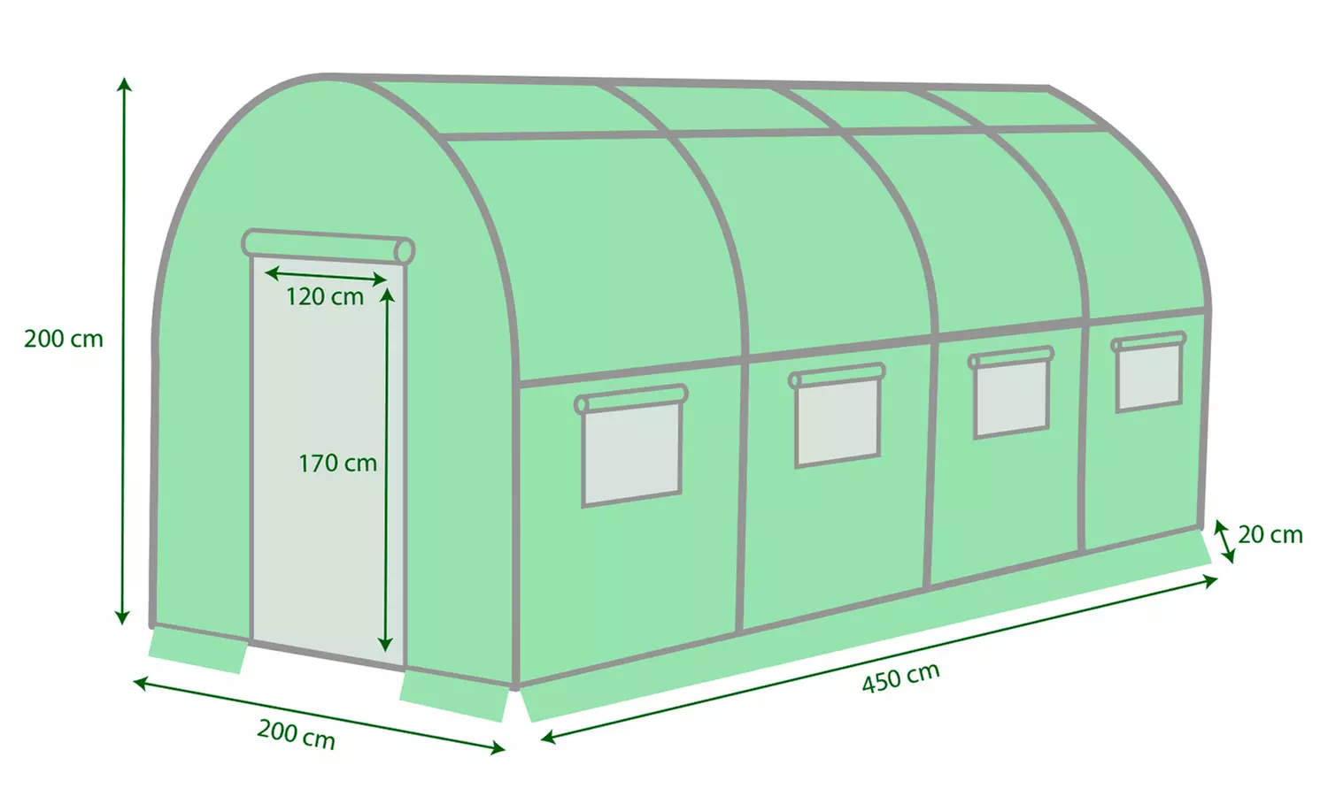 Serre de jardin de 2 m² à 24 m²
