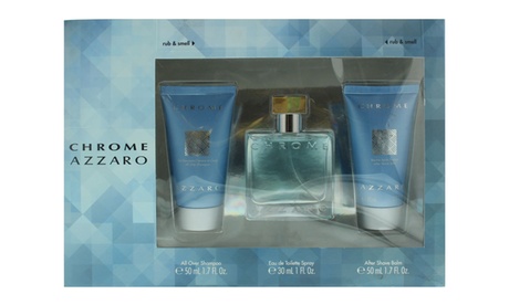 Coffret Azzaro eau de toilette Chrome 30 ml, après rasage et gel douche 2x50 ml