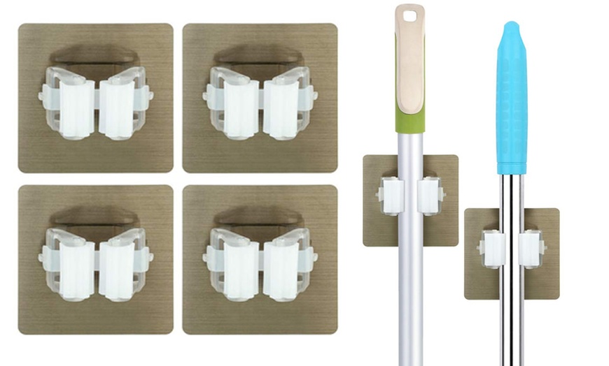 Image 4: Wall-Mounted Single Mop Holders