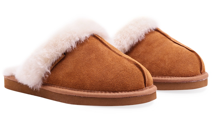 Image 15: Women's Sheepskin-Lined Slippers