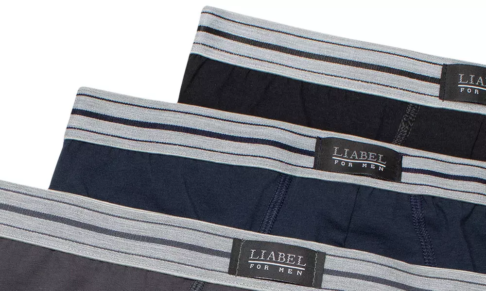 Set da 6 boxer o slip in cotone bielastico Seamless Liabel