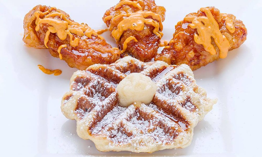 Chicken Tenders Wings Waffles Cheek S Chicken Waffles Groupon