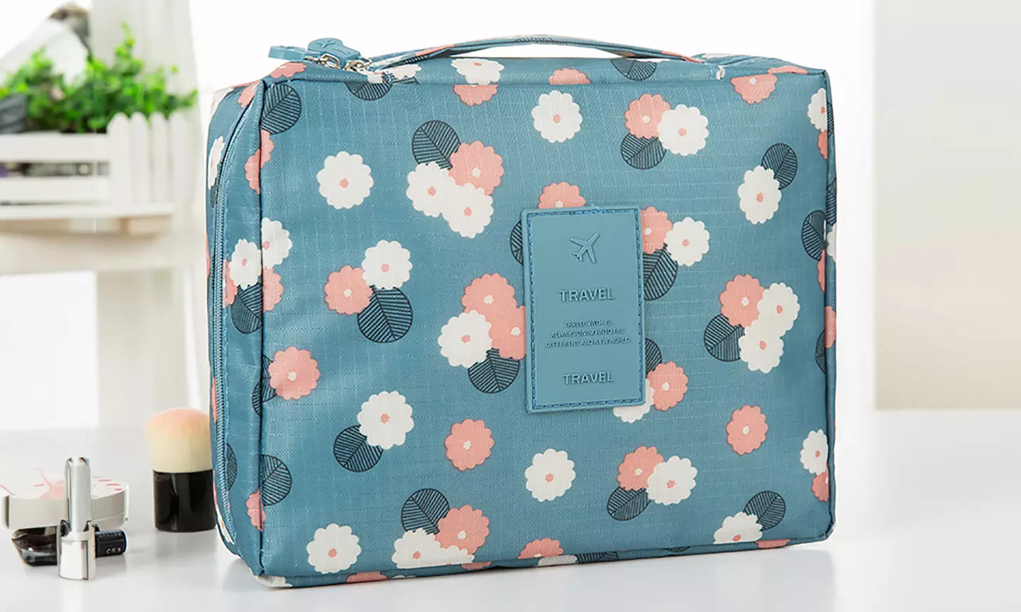 1 of 2 waterbestendige toilettassen