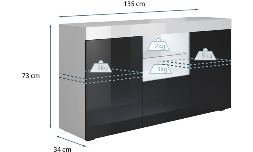 Image 9: Sideboard Sefora mit LED-Beleuchtung