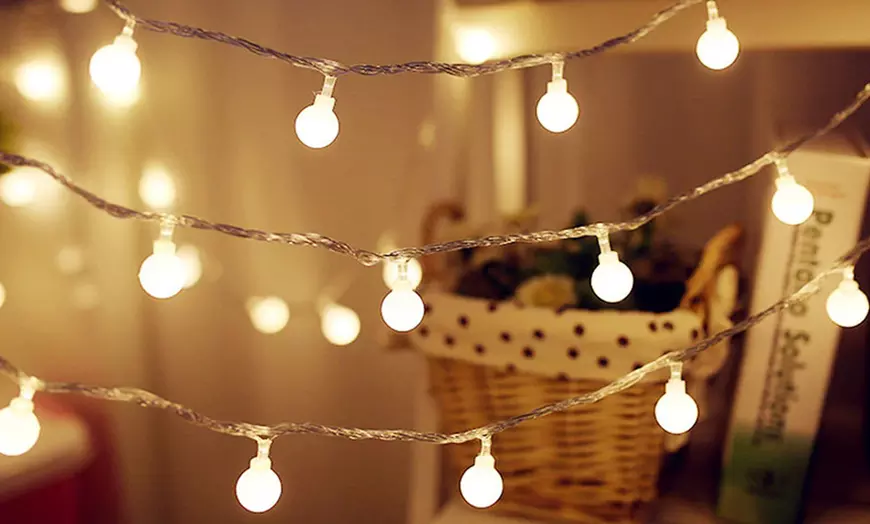 Image 7: LED Frosted Globe String Lights