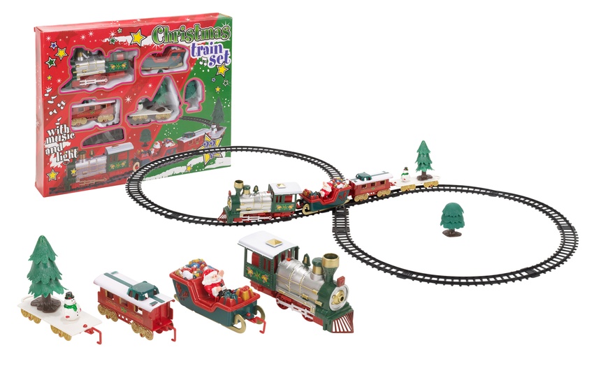 Image 1: Christmas Train Set