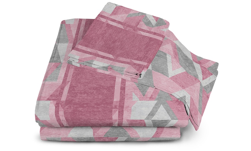 Image 15: Completo lenzuola 100% flanella di cotone Made in Italy