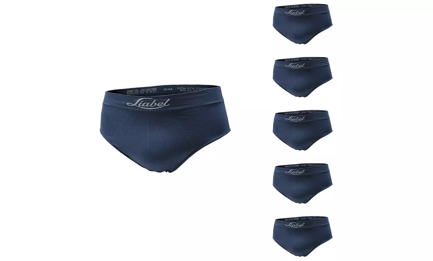 Lot de 6 boxers ou slips Liabel en microfibre sans couture