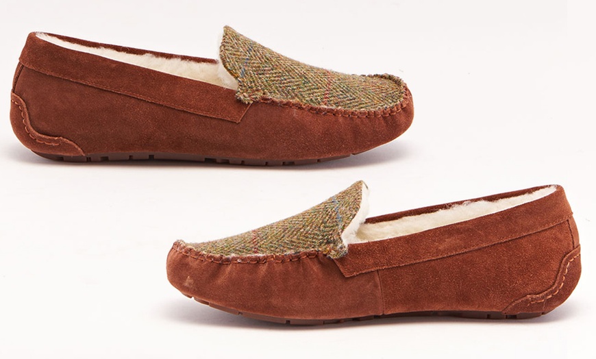 Image 8: Men's Harris Tweed Slippers