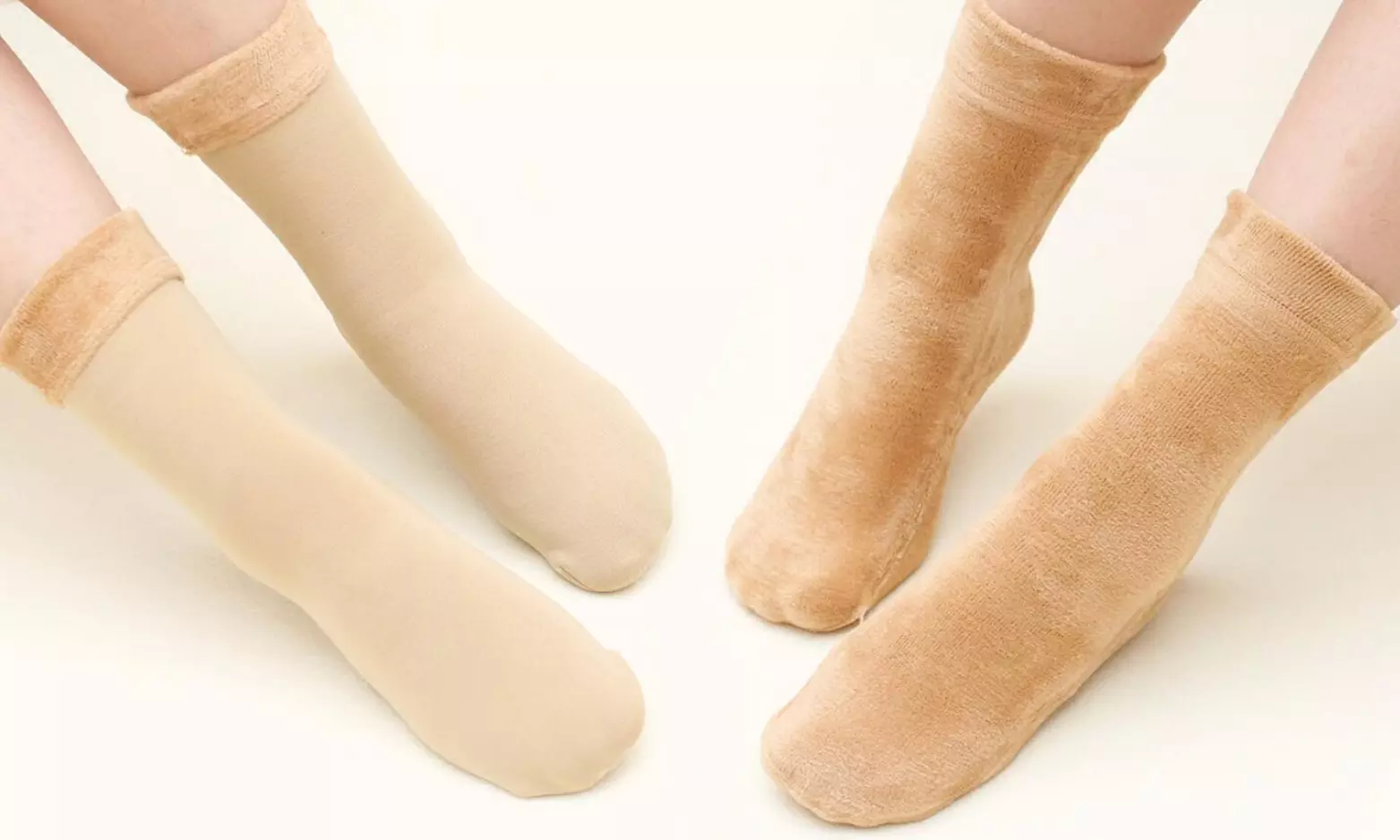 1 ou 2 paires de chaussettes chaudes et douces réversibles - Primary Image